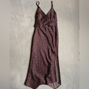 Urban Outfitters silk brown maxi dress
